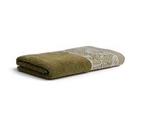 Möve Ethno Doubleface Bath Towel 80 x 150 cm 100% Cotton with Border and Tube Seam Olive