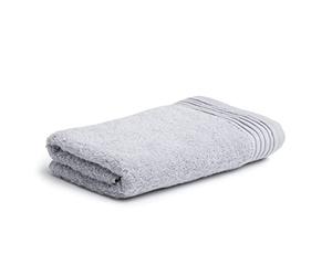 Möve Loft Plain Hand Towel with Chenille Piping 50 x 100 cm 100% Cotton (Spinair), Silver