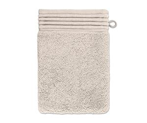 Möve Loft wash glove 15 x 20 cm made of 100% cotton (Spinair), papyrus