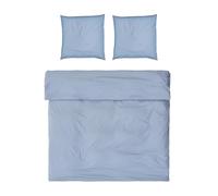 Möve Luxury Bed Linen Set 200 x 200 cm + 2 x 80 x 80 cm 100% Cotton Light Blue