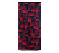 Möve Modernism shower towel rectangles allover 80 x 150 cm made of 100% cotton, red