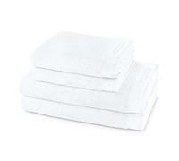 Möve Poolside Towel Set, 2 hand towels 50 x 100 cm & 2 bath towels 80 x 150 cm, Made in Germany, 100% cotton, snow