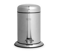 möve Push pedal bin, stainless steel, silver