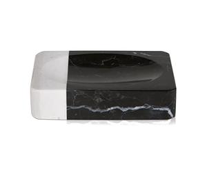 Möve Soap Dish, Black/Snow, 13,7 x 9,6 x 3,1 cm