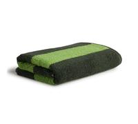 Möve Superwuschel Block Stripes Hand Towel 50 x 100 cm 100% Cotton Cypress/Peridot