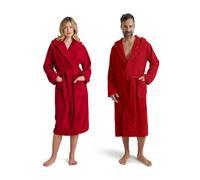 Möve Superwuschel hooded bathrobe in size L made of 100% cotton, ruby