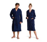 Möve Superwuschel hooded bathrobe in size M made of 100% cotton, deep sea