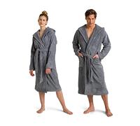 Möve Superwuschel hooded bathrobe in size XXL made of 100% cotton, stone