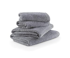 Möve Superwuschel Towel Set, 2 bath towels 80 x 150 cm & 2 hand towels 50 x 100 cm, Made in Germany, 100% cotton, stone