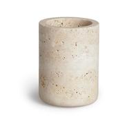 Möve Travertine Grace Toothbrush Holder Diameter 8 x 10 cm Limestone Beige