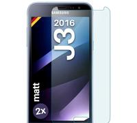 moex 2x OneFlow Anti Reflex armoured glass for Samsung Galaxy J3 (2016) Armoured film Glass film Matt | Display protective film from real glass | Best fit and optimal protection