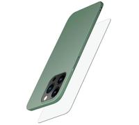 moex 3-in-1 Set for iPhone 15 Pro Case with 2 x Tempered Glass Screen Protectors, Mobile Phone Case, Ultra Thin and Lightweight, Alpha Case + ShockProtect Glass, Protective Case, Shockproof, Matt