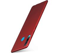 moex ALPHA Case compatible with Huawei P30 Lite/P30 Lite New Cover Thin | Ultra-Slim Mobile Cover - Metallic Protective Cover Mobile Cover, Matt Red