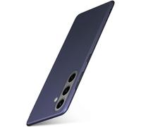 moex Alpha Case for Samsung Galaxy S24, Minimalist Shockproof and Lightweight, Thinnest Mobile Phone Case, Super Slim Protective Case, Ultra Air Hard Case Made of Plastic, Matt Blue