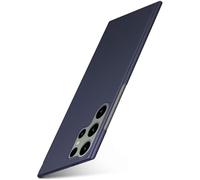 moex Alpha Case for Samsung Galaxy S24 Ultra Case Minimalist Shockproof and Lightweight, Thinnest Mobile Phone Case, Super Slim Protective Ultra Air Hard Case Made of Plastic - Matte Blue