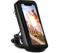 moex Bicycle Bag for Oppo A6 Pro 5G Mobile Phone Holder Bicycle Handlebar Waterproof Handlebar Bag with Touch Window, Bicycle Mount Mobile Phone 360 Degree Rotatable, eBike Holder, Black