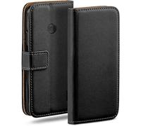 moex Book Case for Nokia Lumia 520/525, Mobile Phone Case with Card Slot, 360 Degree Folding Protective Case, Flip Case Cover, PU Leather Mobile Phone Case, Black