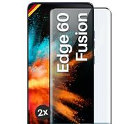moex CurveProtect Tempered Glass Screen Protector for Motorola Edge 60 Fusion Full Screen Protector Rimless Full Screen Covered Tempered Glass Screen Protector Curved 3D Glass Film Black Pack of 2