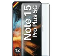 moex CurveProtect Tempered Glass Screen Protector for Redmi Note 15 Pro+ 5G, Full Screen Protector Rimless, Full Screen Completely Covered, Curved 3D Glass Film, Black, Pack of 2