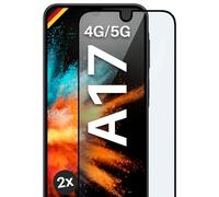 moex CurveProtect Tempered Glass Screen Protector for Samsung Galaxy A17 (4G/5G) Full Screen Protector Rimless, Full Screen Completely Covered, Curved 3D Glass Film, Black, Pack of 2
