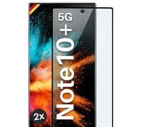 moex CurveProtect Tempered Glass Screen Protector for Samsung Note 10 Plus (4G/5G) Full Screen Protector Rimless, Full Screen Completely Covered, Curved 3D Glass Film, Black, Pack of 2