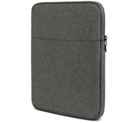 moex eBook Case for Tolino Epos 3 Pocket with Zip and Compartment for Accessories, Fabric E-Reader Sleeve Soft Padded, Protective Case Minimalist Dash Case, Dark Grey