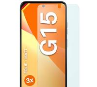 moex® FlexProtect Matte Screen Protector Compatible with Motorola Moto G15 Film Against Reflections, Anti-Reflective Screen Protector, Matte Screen Film, Robust and Scratch-Resistant - Pack of 3