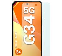 moex FlexProtect Matte Screen Protector for Motorola Moto G34 5G Screen Protector Film Matte Against Reflections, Anti-Reflective Mobile Phone Film with Sun Protection, Compatible with Any Mobile