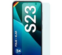 moex FlexProtect Screen Protector Compatible with Samsung Galaxy S23 Screen Protector Only 0.2 mm Thin, Film for the Display, HD Ultra Clear and Extra Scratch-Resistant - Pack of 3