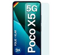 moex FlexProtect Screen Protector Compatible with Xiaomi Poco X5 5G Screen Protector Only 0.2 mm Thin HD Ultra Clear and Extra Scratch-Resistant - Pack of 3