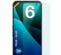 moex FlexProtect Screen Protector for Fairphone 6 Screen Protector Ultra Clear HD 0.2 mm Compatible with Any Case, Bubble-Free, Mobile Phone Film, Extra Scratch-Resistant, Pack of 3