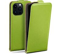 moex Flip Case for Apple iPhone 13 Pro - Foldable 360 Degree Vegan Leather Flip Case Cover Phone Case with Vertical Flap Magnetic - Green