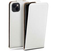 moex Flip Case for iPhone 13 Mini Foldable with 360 Degree Protection, Mobile Phone Case with Screen Protector, PU Leather Mobile Phone Case, Flip Case Cover, Flip Case, White