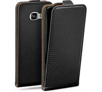 moex Flip Case for Samsung Galaxy A3 (2016) Foldable with 360 Degree Protection, Mobile Phone Case with Screen Protector, PU Leather Mobile Phone Case, Flip Case Cover, Flip Case, Black