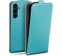moex Flip Case for Samsung Galaxy A35 5G Foldable with 360 Degree Protection, Mobile Phone Case with Screen Protector, PU Leather Mobile Phone Case, Flip Case Cover, Flip Case, Turquoise