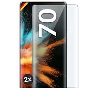 moex Full Screen Protective Glass Compatible with Honor 70 - Protective Film Rimless, Full Screen, Curved 3D Protective Glass Film, Clear 2X Black