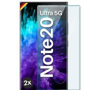 moex Full Screen Protective Glass Compatible with Samsung Galaxy Note 20 Ultra 5G - Screen Protector Rimless, Full Screen, Curved 3D Protective Glass Film, Clear, 2x Clear
