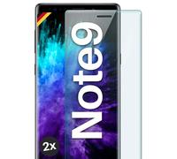 moex Full Screen Protective Glass Compatible with Samsung Galaxy Note 9 - Screen Protector Rimless, Full Screen, Curved 3D Protective Glass Film, Clear, 2x Clear