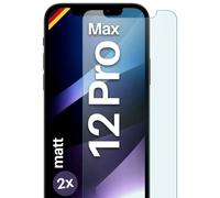moex Glass Compatible with Apple iPhone 12 Pro Max - Matte Glass Film, Anti-Reflective Screen Protector, Scratch-Resistant, Matte 9H Screen Protector, Pack of 2
