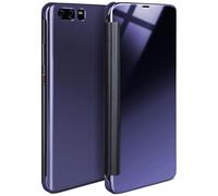 moex Huawei P10 | Premium Transparent Mirror Case 360° Full Protection Case Flip Cover - Blue
