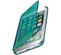 moex iPhone 7 / iPhone 8 | Premium Transparent Mirror Case 360° Full Protection Case Flip Cover - Turquoise