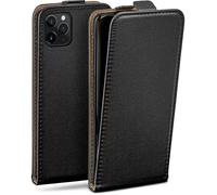 MoEx Magnetic Flip Case compatible with iPhone 11 Pro | 360° protection faux leather, Black