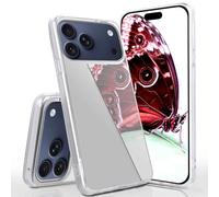 moex Mirror Case for iPhone 17 Pro Case with Mirror and Extended Edge Protection Made of Silicone, Mobile Phone Case, Mirrored Back, Stylish Mobile Phone Protective Case, Thin, Silver