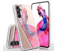 moex Mirror Case for Samsung Galaxy A54 5G Case with Mirror and Extended Edge Protection Made of Silicone, Mobile Phone Case, Mirrored Back, Stylish Mobile Phone Protective Case, Thin, Rose Gold