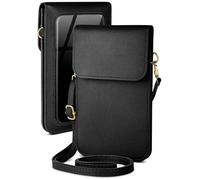 moex Mobile Phone Case for Hanging for Doogee N55/N55 Plus/N55 Pro - Small Handbag with Mobile Phone Compartment and Viewing Window, 2 Additional Compartments - Mobile Phone Shoulder Bag Women, Onyx