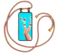 moex Mobile Phone Chain Compatible with OnePlus Nord 4, Case with Strap, Adjustable Length, Mobile Phone Case for Hanging, Transparent Silicone Case with Cord, Removable in Rainbow