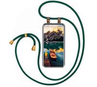 moex Mobile Phone Chain Compatible with Xiaomi 12 Pro, Case with Strap, Adjustable Length, Mobile Phone Case for Hanging, Transparent Silicone Case with Cord Cord Removable in Green