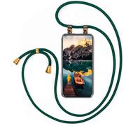 moex Mobile Phone Chain for Redmi Note 14 Pro+ 5G, Removable Case with Strap, Mobile Phone Case with Chain for Hanging, Mobile Phone Strap Cord Neck Case, Necklace Mobile Phone Neck Strap, Green