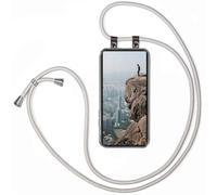 moex Mobile Phone Chain for Samsung Galaxy S26 Ultra, Removable Case with Strap, Mobile Phone Case with Chain for Hanging, Mobile Phone Strap, 155 cm Long Fabric Cord Neck Case, Mobile Phone Neck