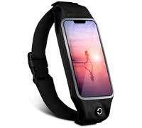 moex Mobile Phone Running Belt for Huawei Nova 12s Running Bag Jogging Bag Waterproof Slim Running Belt Flexible with Viewing Window Running Belt for Jogging Bum Bag Sports Black